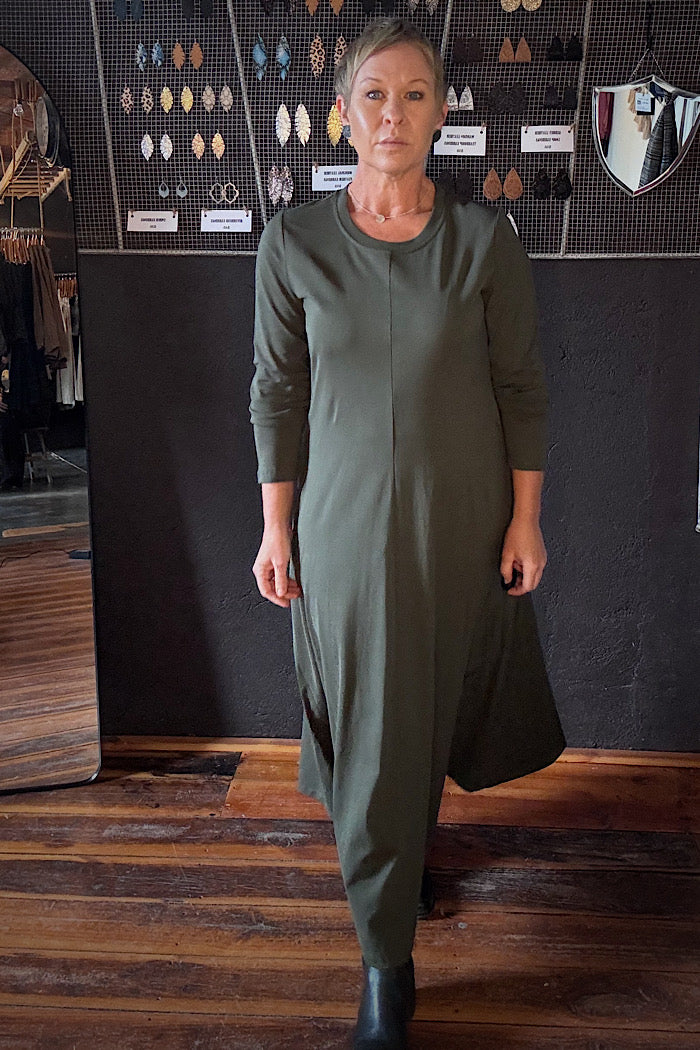 CORONET PEAK DRESS - KHAKI