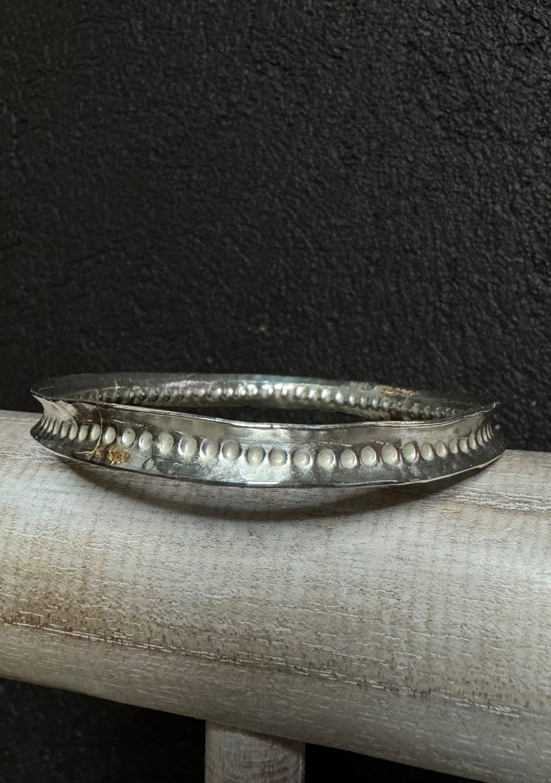 DOT MOTIF STACKING BRACELETS- SILVER