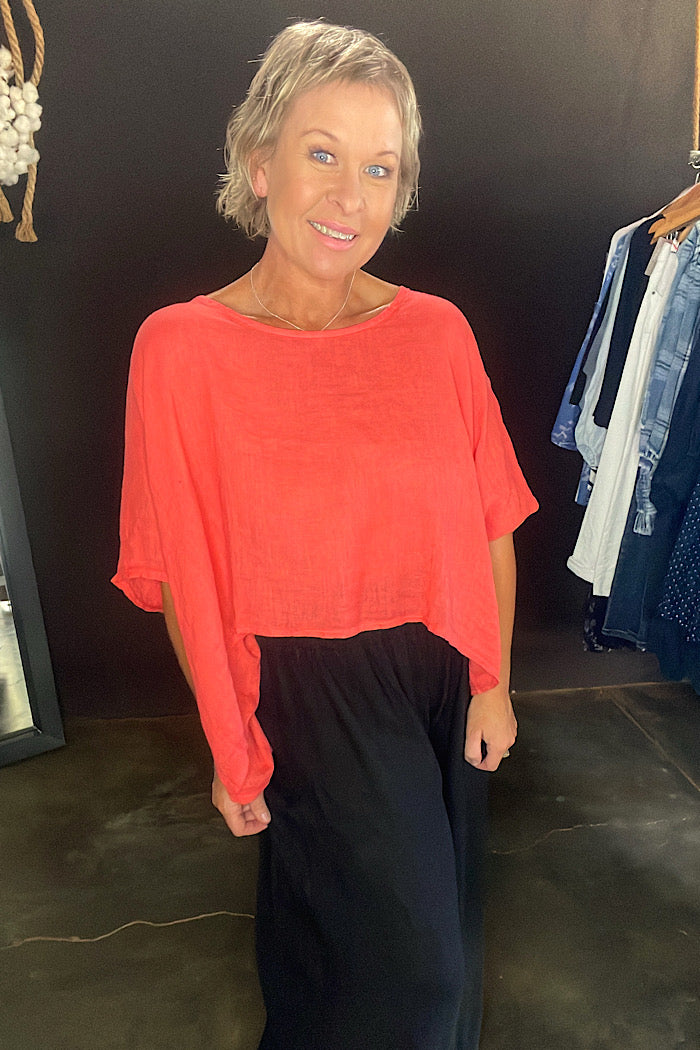 TUSCAN TOP - CORAL