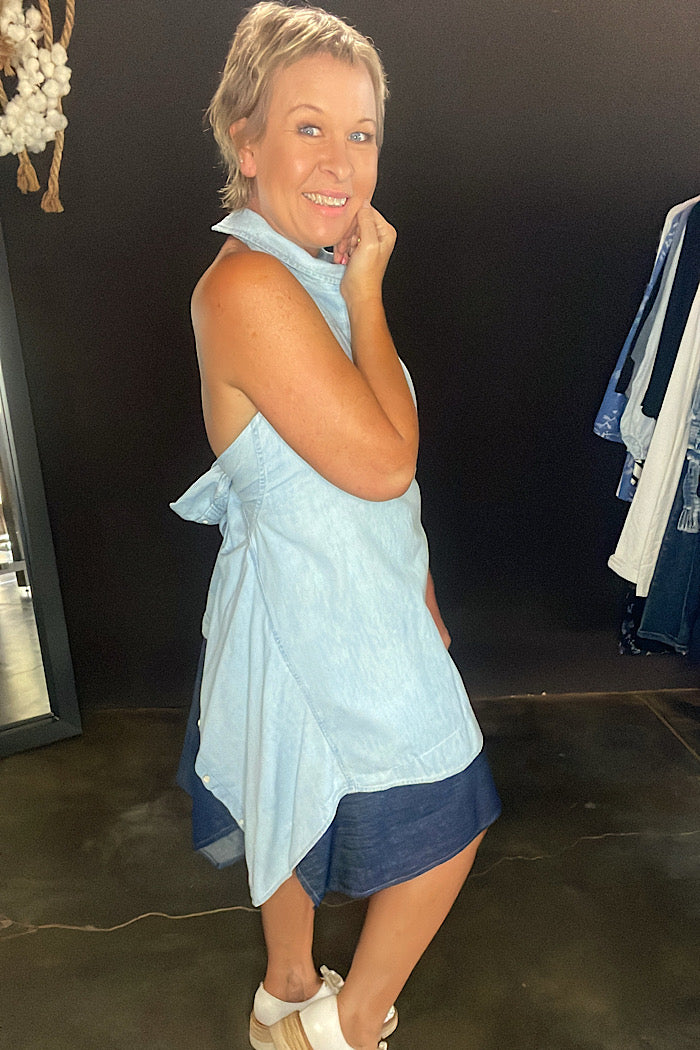 UPCYCLED SHIRT DRESS - MATILDA