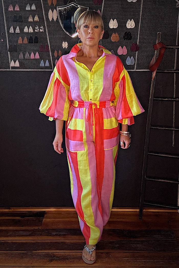 LA BOHEME GIRLS JUNO PANTS CANDY STRIPE