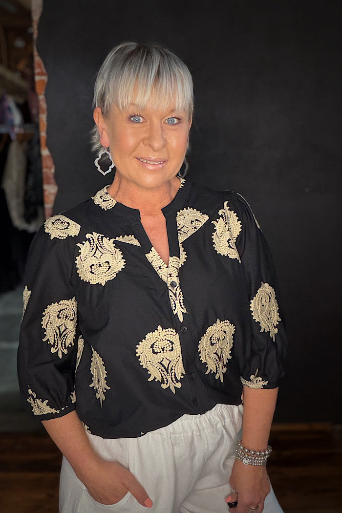 BIELSA BLOUSE - BLACK