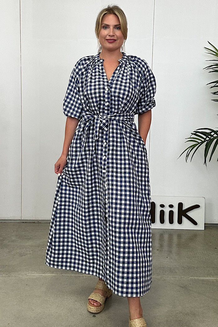 SKYLA SHIRT DRESS - NAVY