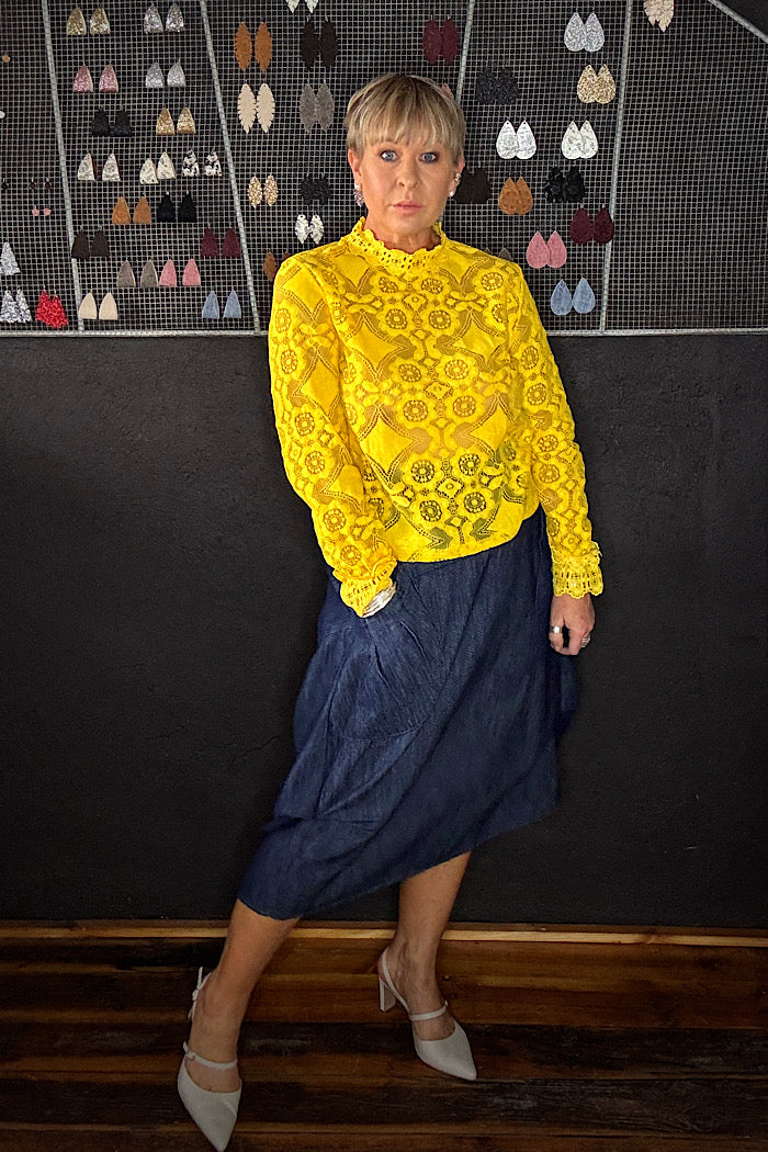 LACEY BLOUSE - SUNSHINE YELLOW