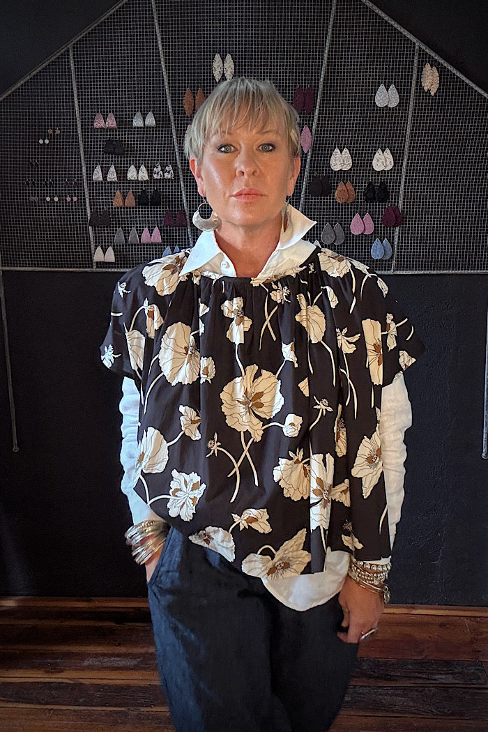 POPPY TOP - FRAGILE BLOOM LIBERTY