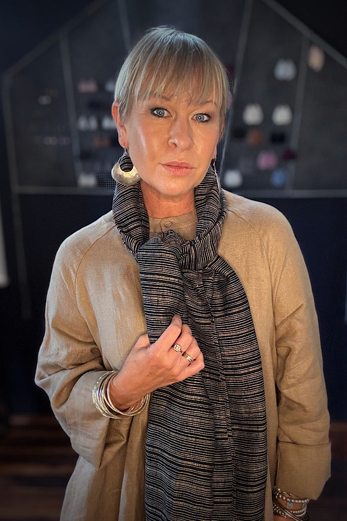 OBI SCARF - RAVEN STRIPE