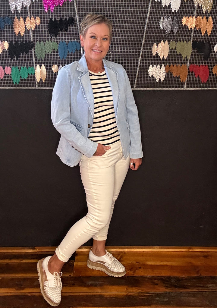 365 DAYS DENIM BLAZER - ICE BLUE