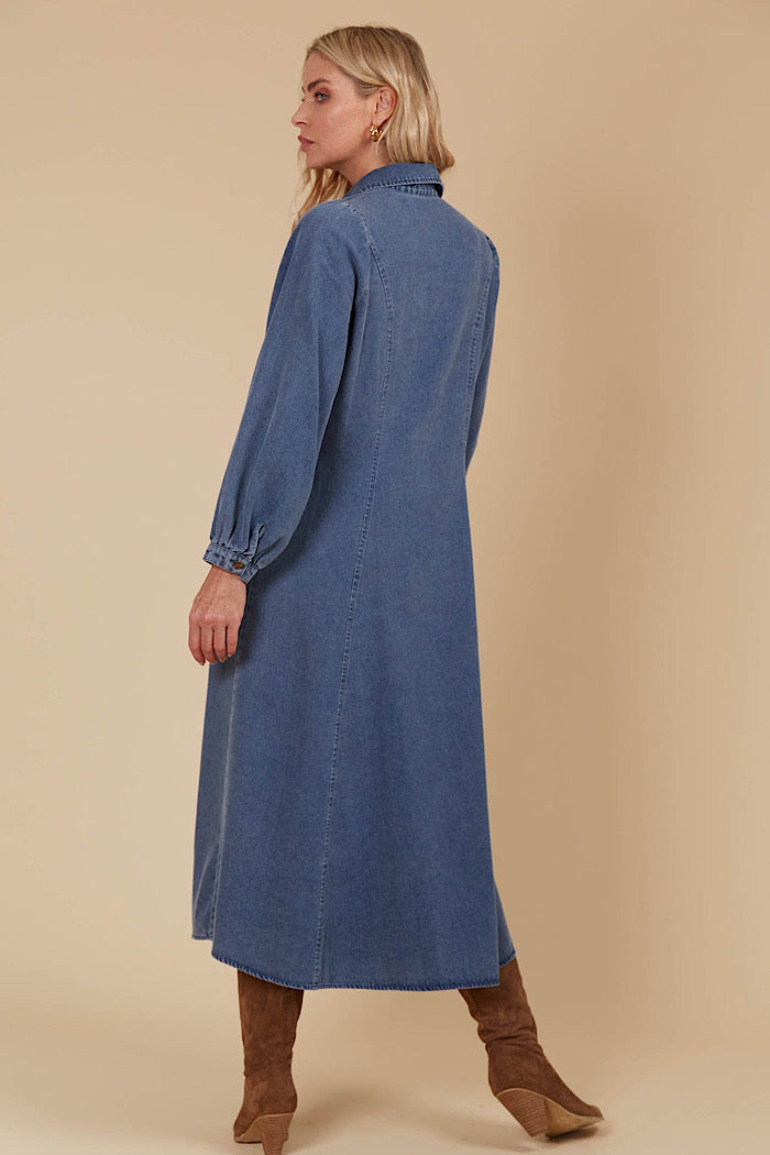 FREYA DRESS - DENIM