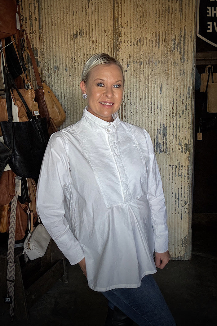 WINIFRED SHIRT COTTON POPLIN - WHITE