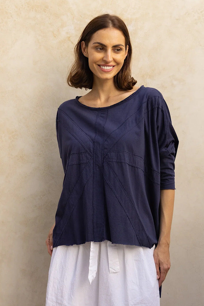 UNION COTTON TEE - INDIGO