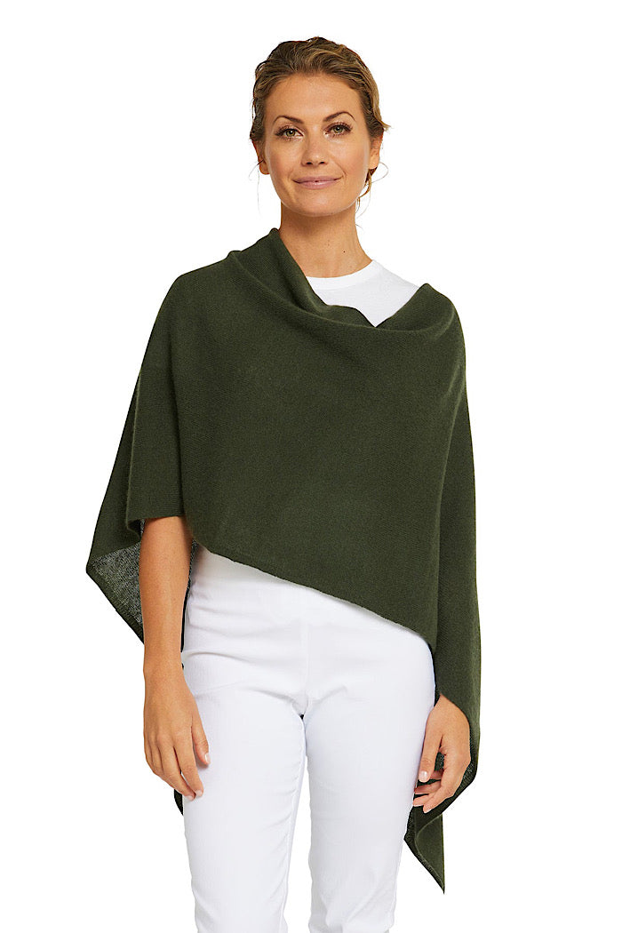CASHMERE TOPPER - OLIVE