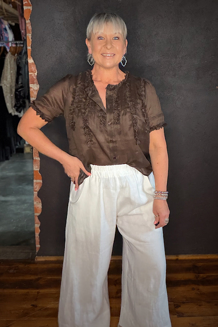 EVA’S SUNDAY OLIVER PANTS - WHITE