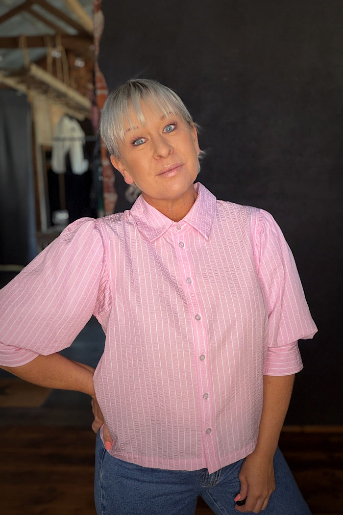 EMMETT SHIRT - PINK STRIPE
