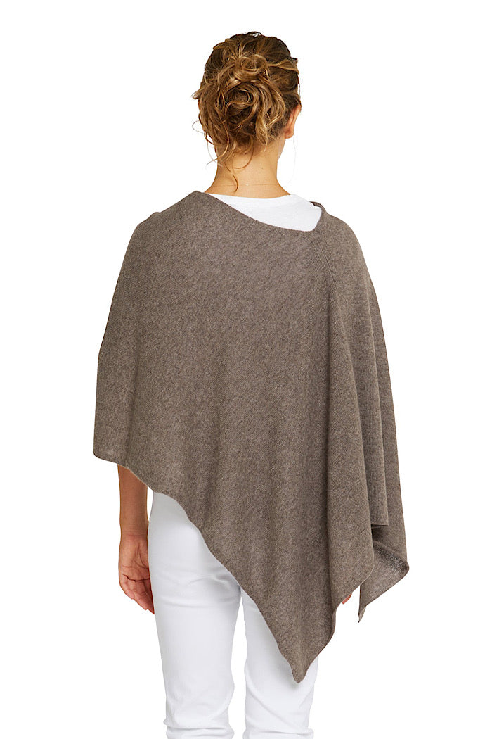 CASHMERE TOPPER - CHESTNUT