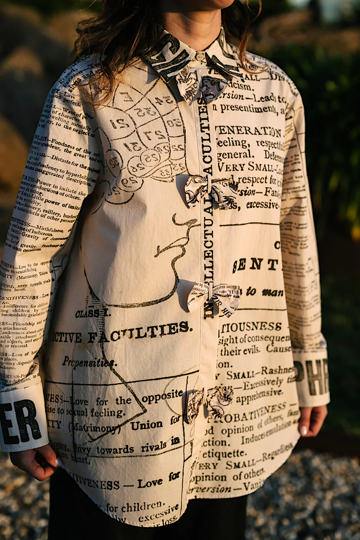 CIRCULAR BY M.A. DAINTY NOTEBOOK SHIRT - PHRENOLOGY