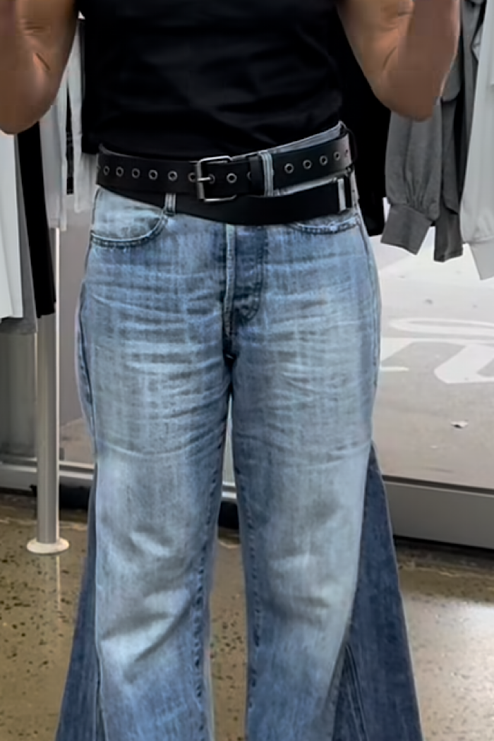 LASSO DOUBLE WRAP BELT - BLACK/SILVER