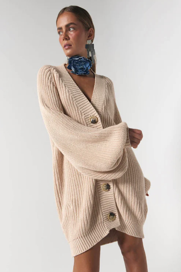 LA BOHEME GIRLS ELSIE CARDI - STONE