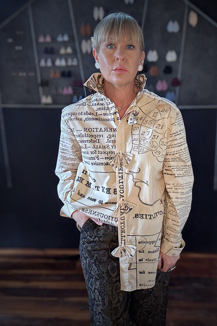 CIRCULAR BY M.A. DAINTY NOTEBOOK SHIRT - PHRENOLOGY