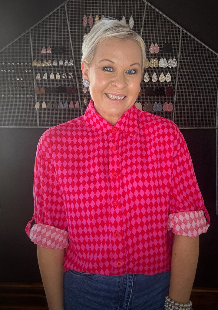CASABLANCA SHIRT - CHILLI/PINK
