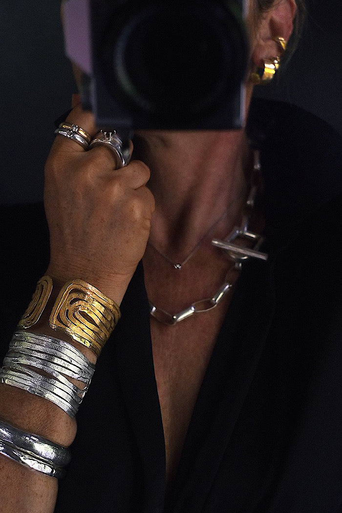 SILVER LAMARI CUFF