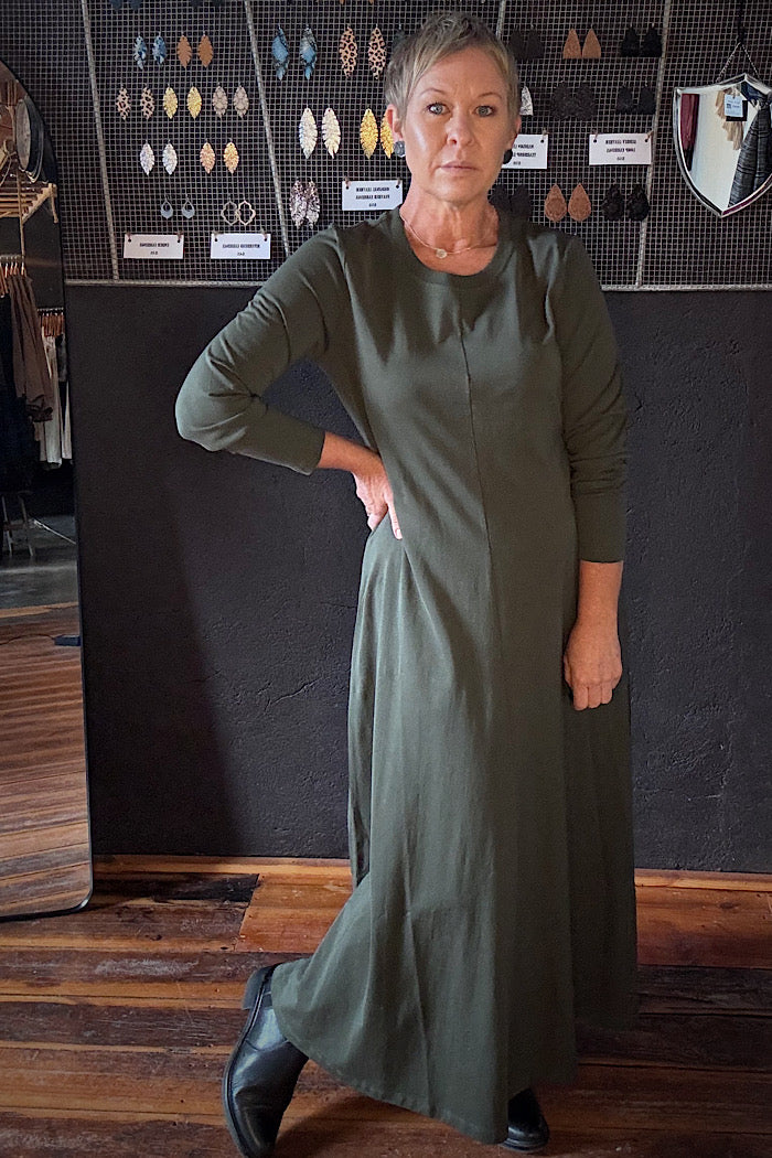 CORONET PEAK DRESS - KHAKI