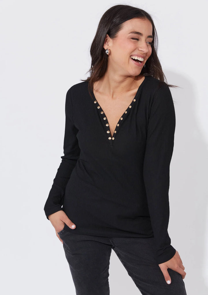 NEVADA TOP - KOHL BLACK