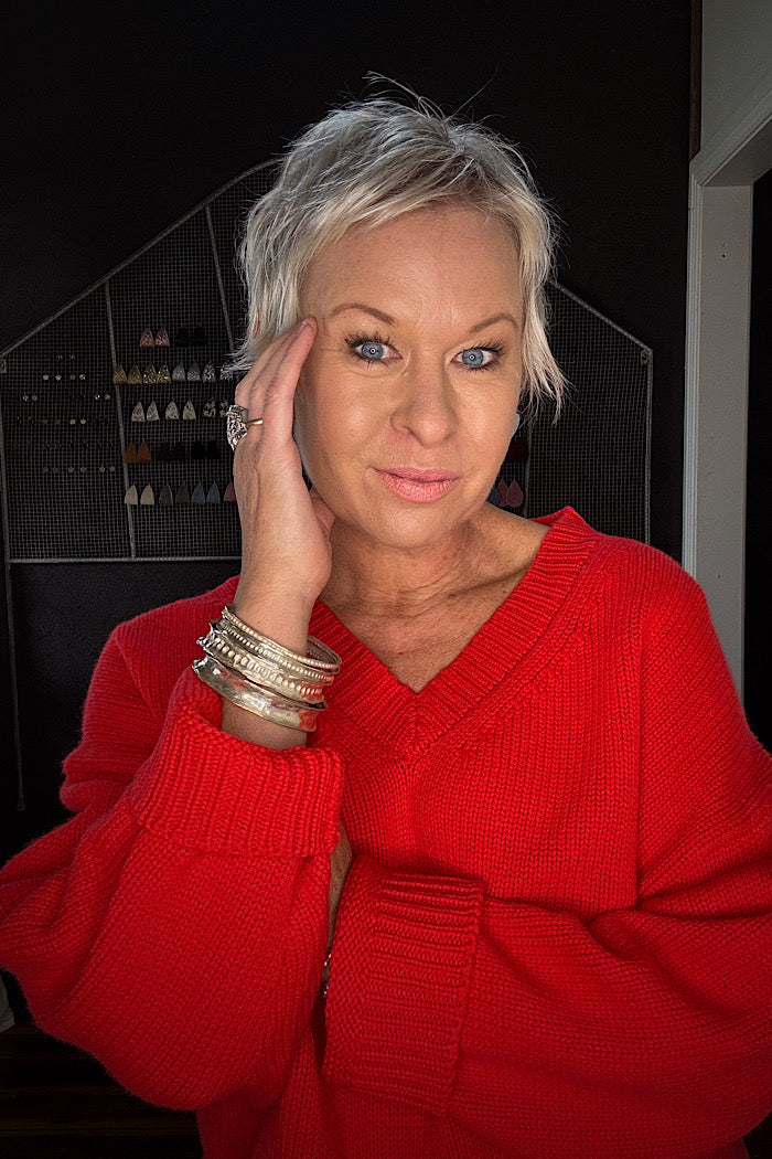 M.A. DAINTY CRADLE JUMPER - RED APPLE
