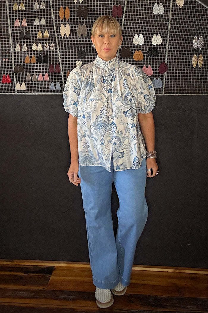 KIREINA FREYA JEAN - PLAIT POCKET - 70’s BLUE