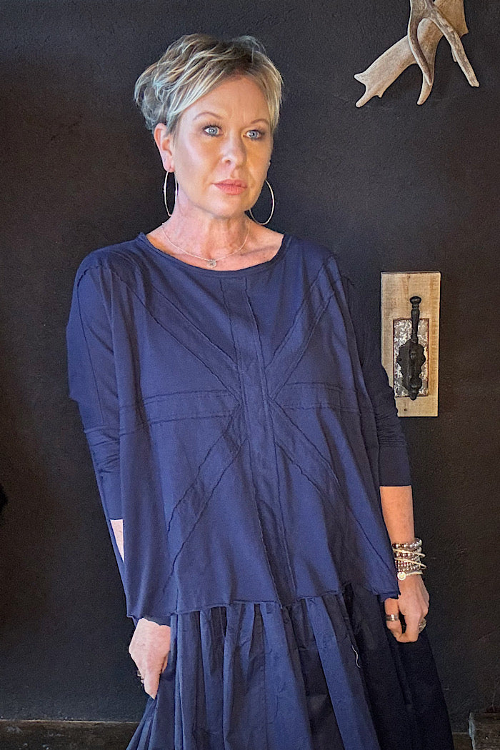 UNION COTTON TEE - INDIGO