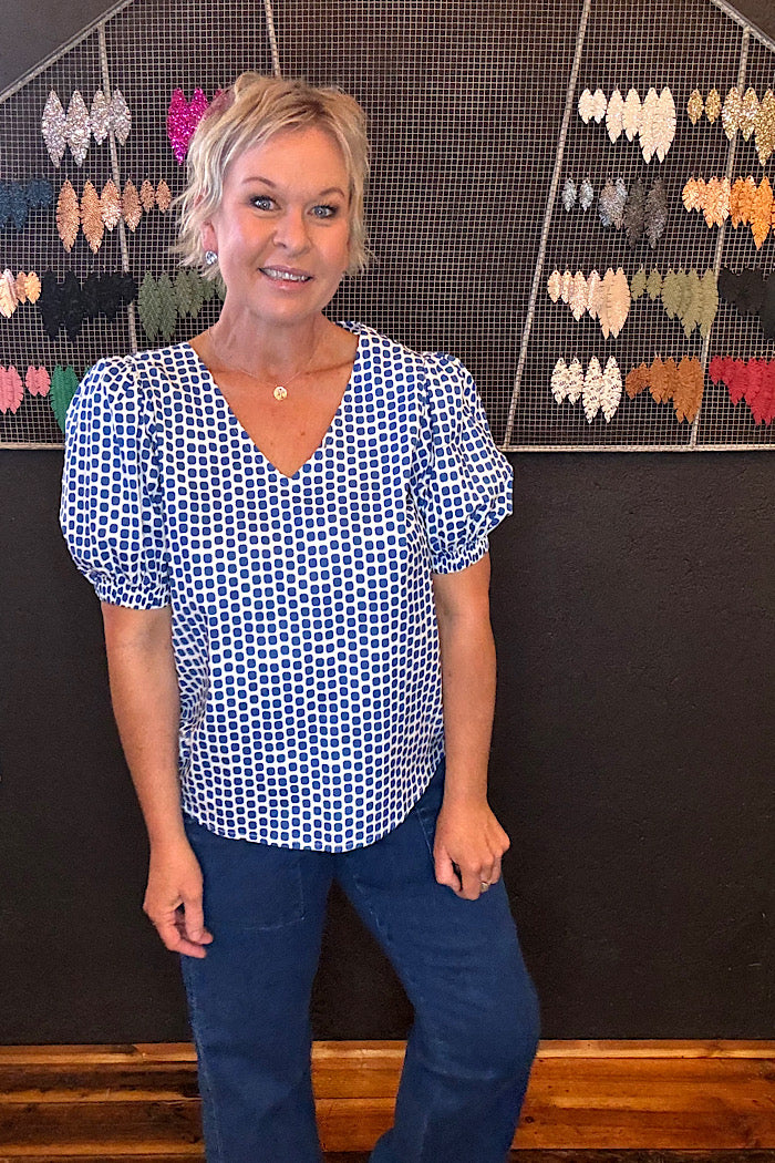 KEEP THE FAITH TOP - BLUE SPOT