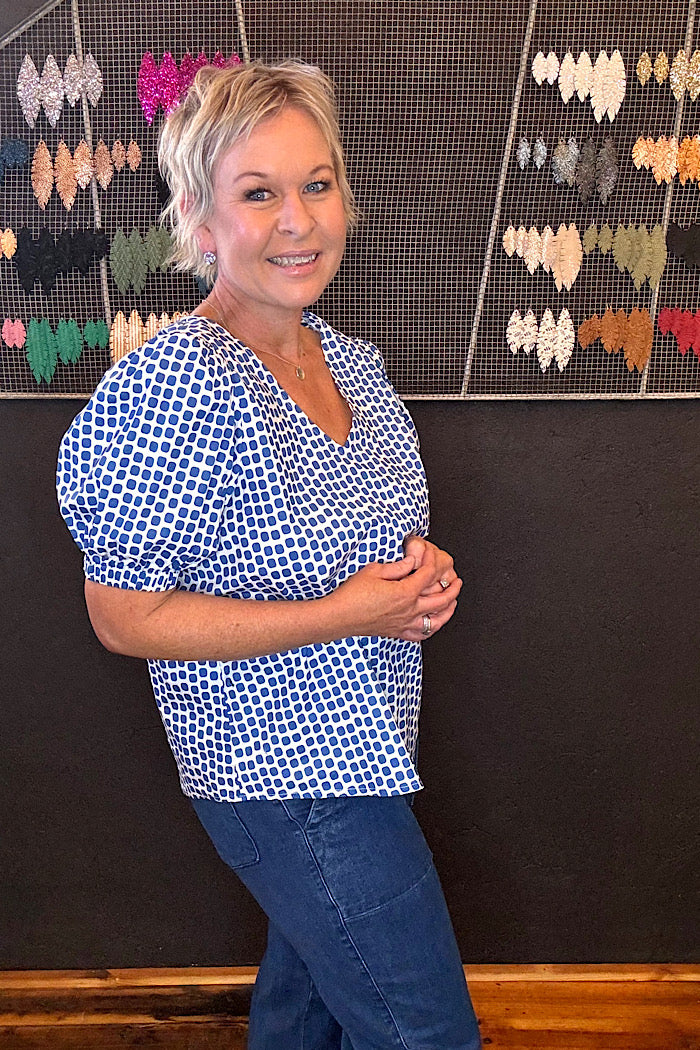 KEEP THE FAITH TOP - BLUE SPOT