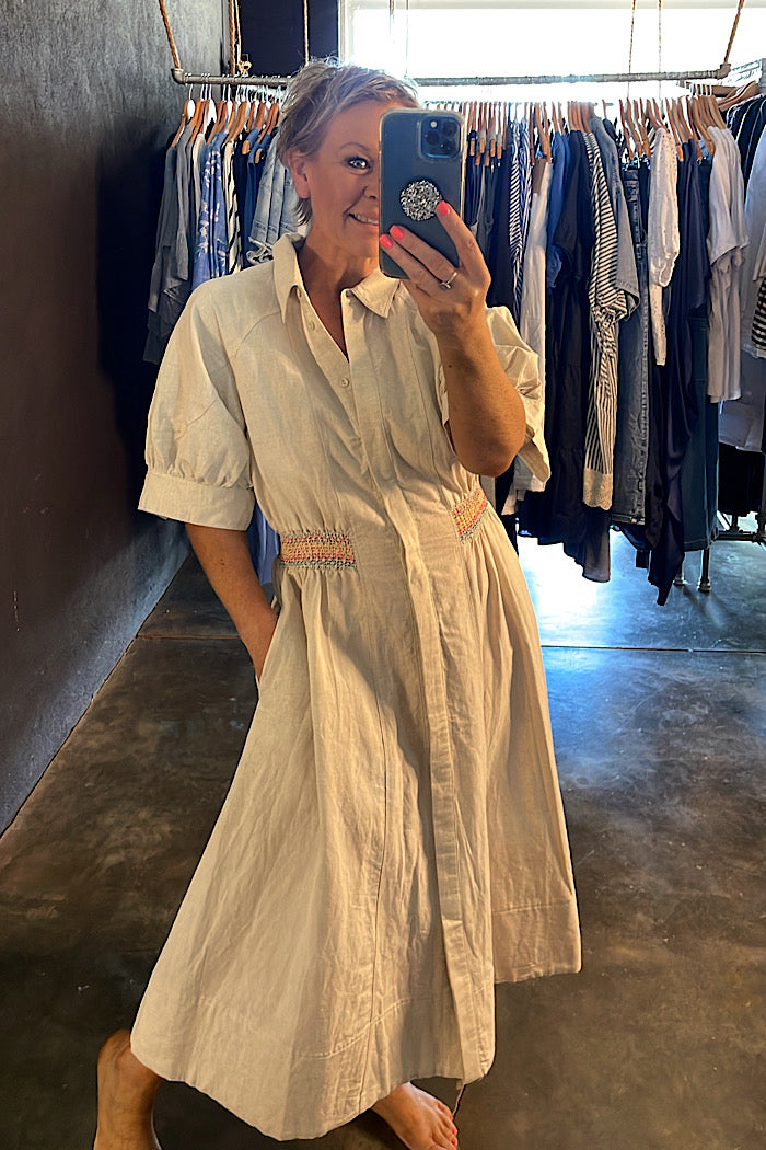 PEGGY DRESS - NATURAL