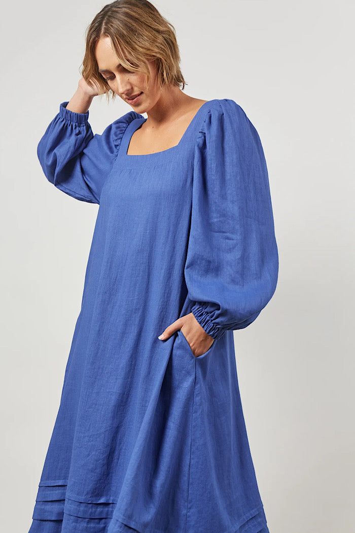 PANORAMA MAXI DRESS - AZURE