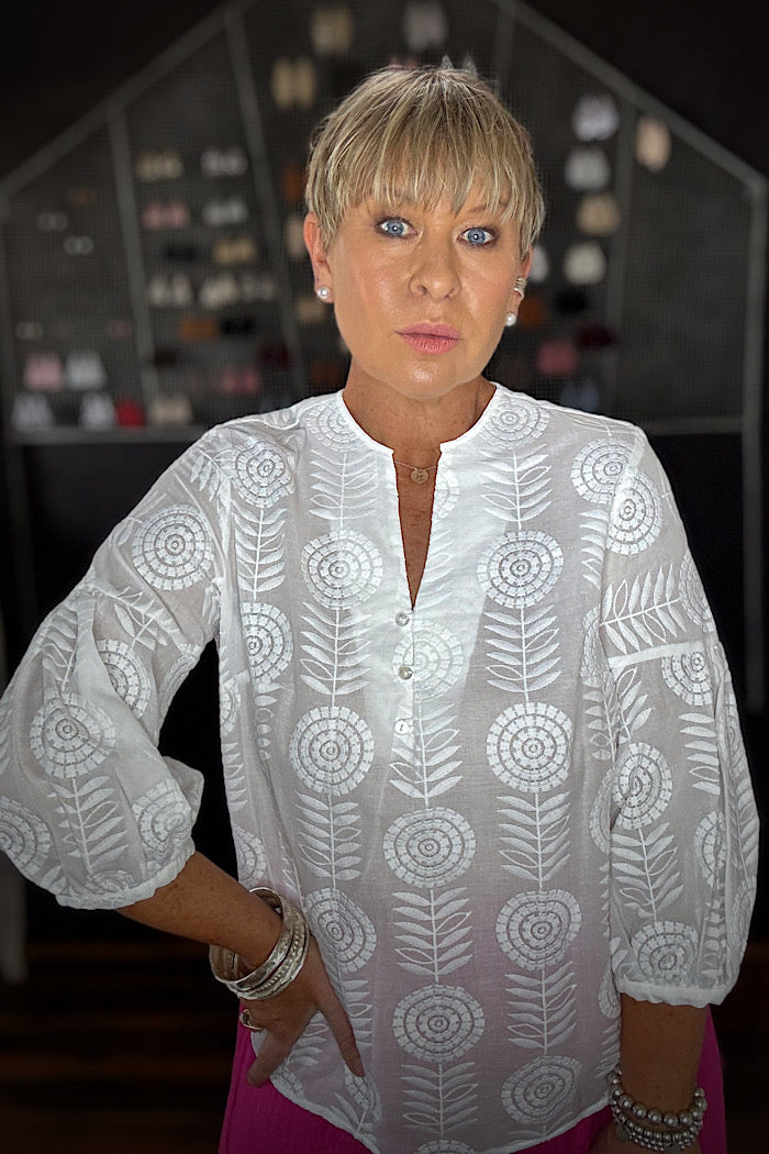 ESPIGAS BLOUSE - OFF WHITE