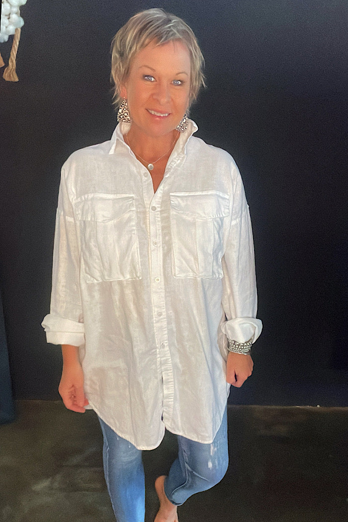 SUPERSIZED SHIRT - WHITE
