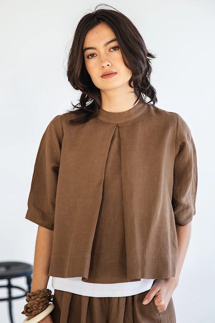 LORETTA TOP - CINNAMON