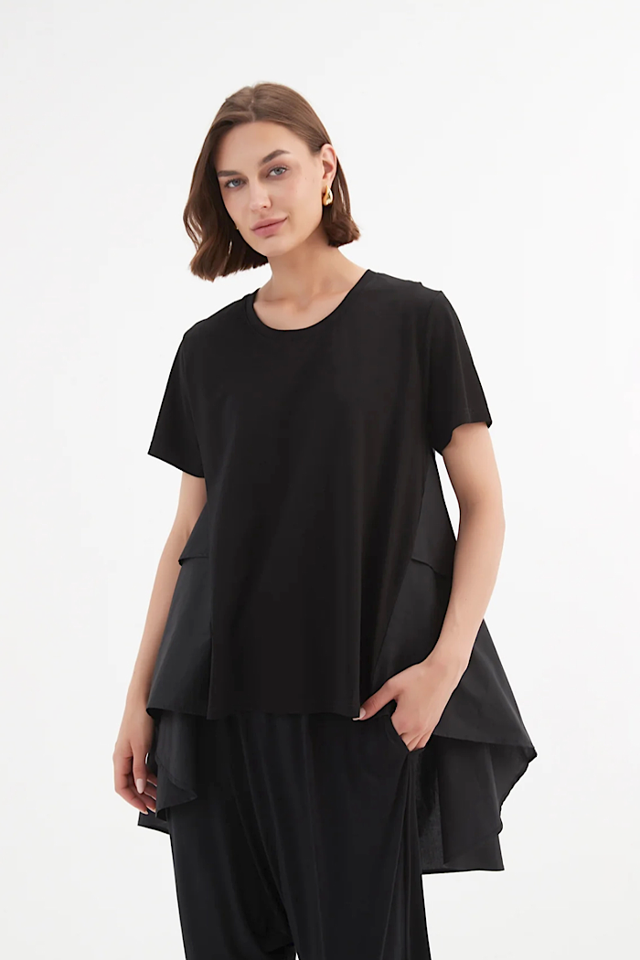 TIRELLI TIER BACK COMBI TEE - BLACK