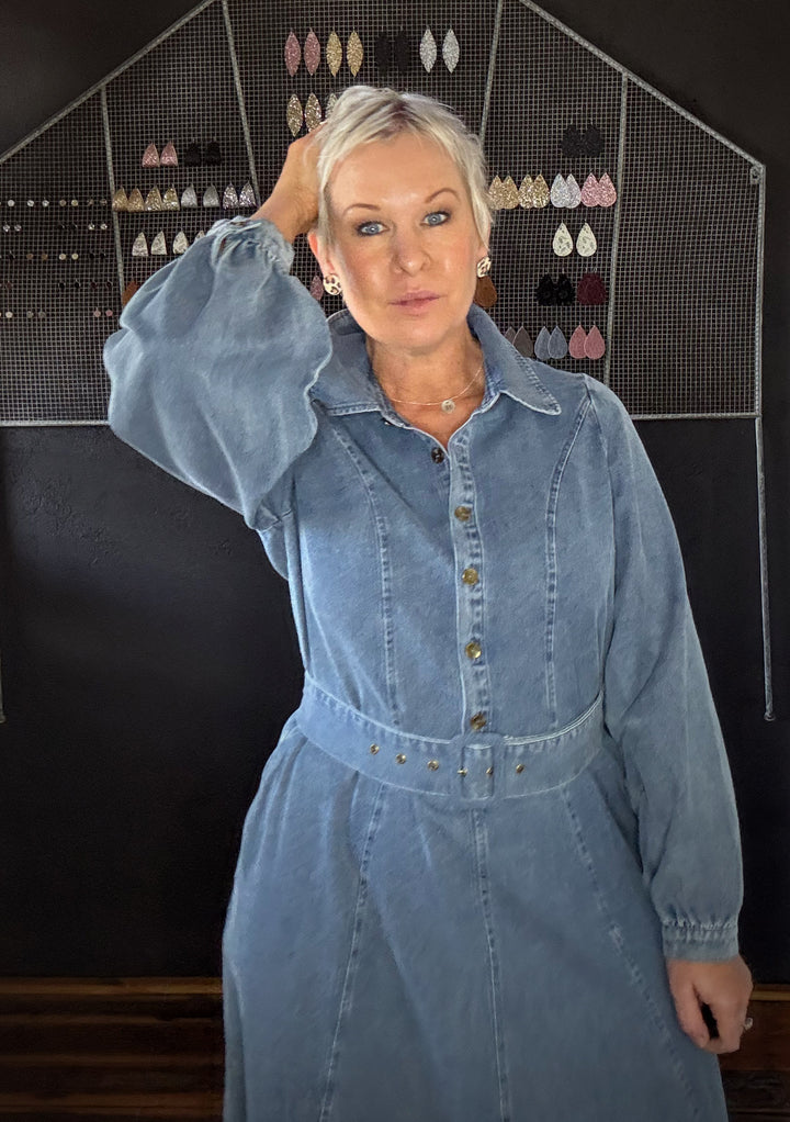 FREYA DRESS - DENIM
