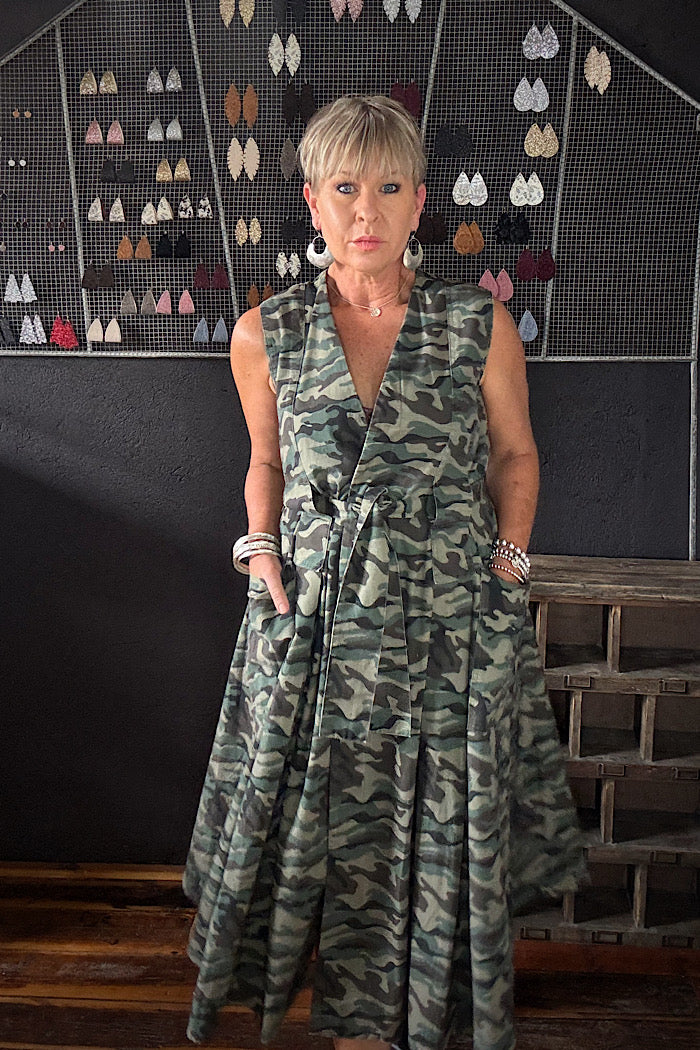 GINA DRESS - CAMO