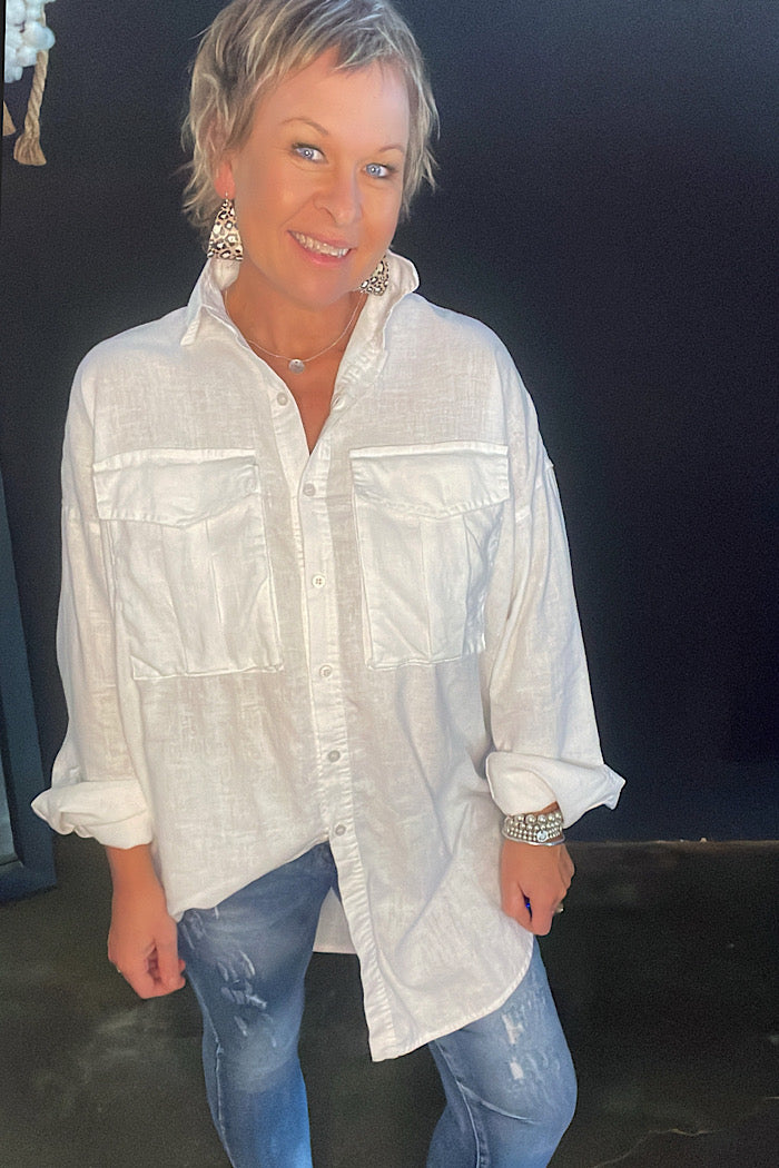 SUPERSIZED SHIRT - WHITE