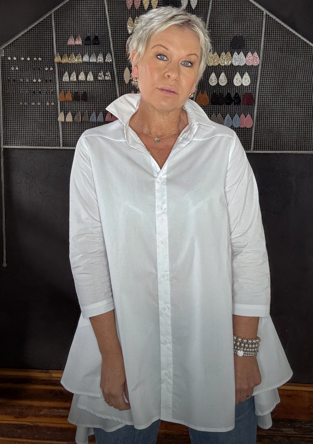 SWING BACK SHIRT - WHITE