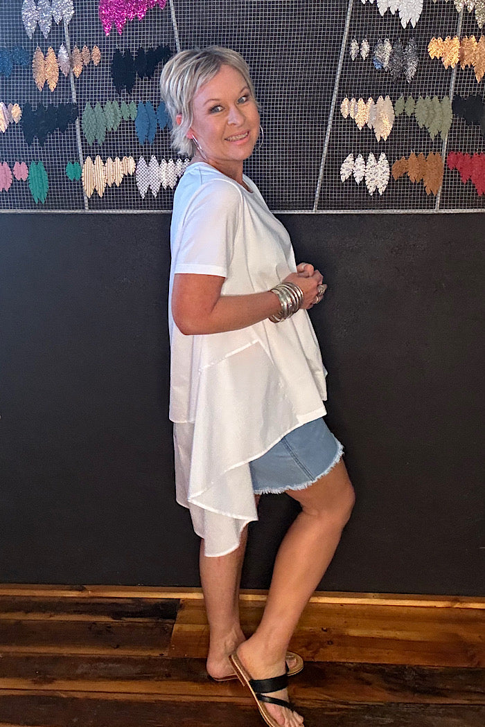 TIRELLI TIER BACK COMBI TEE - WHITE