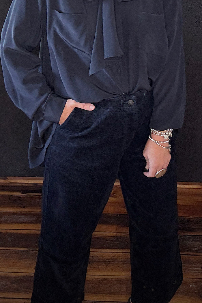 M.A. DAINTY TRUCKER JEANS - MIDNIGHT