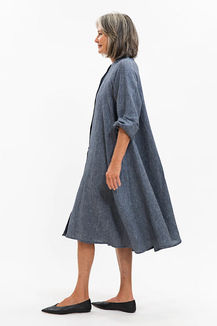 ROMA JACKET - NAVY PINSTRIPE