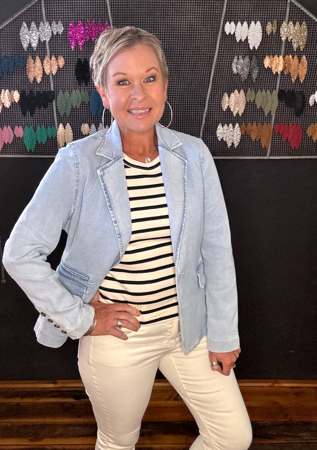 365 DAYS DENIM BLAZER - ICE BLUE