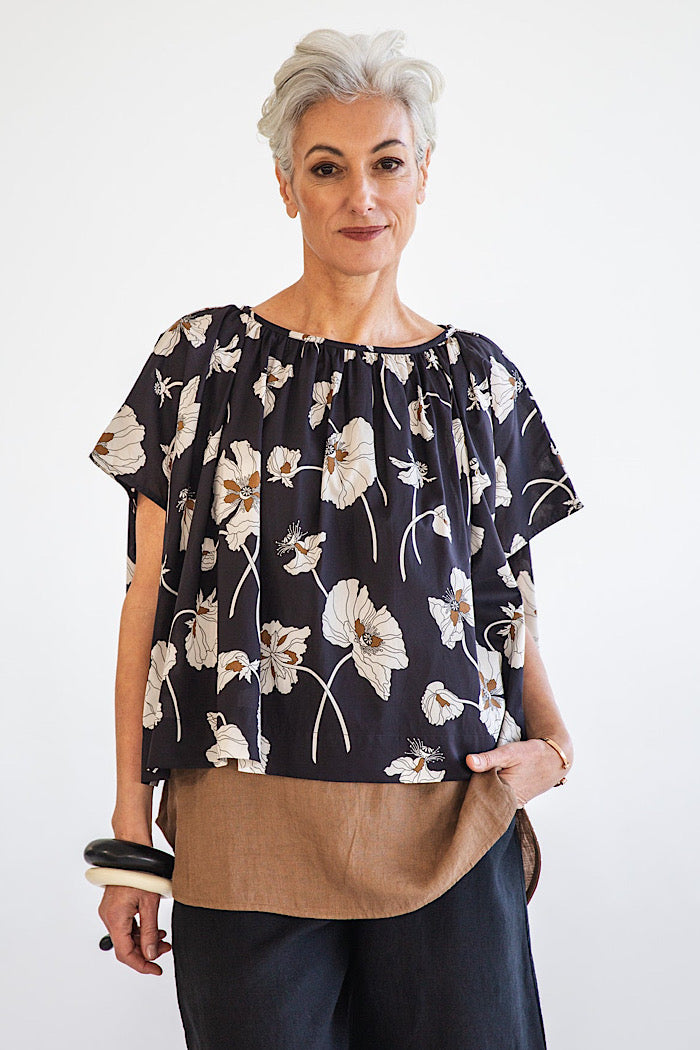 POPPY TOP - FRAGILE BLOOM LIBERTY