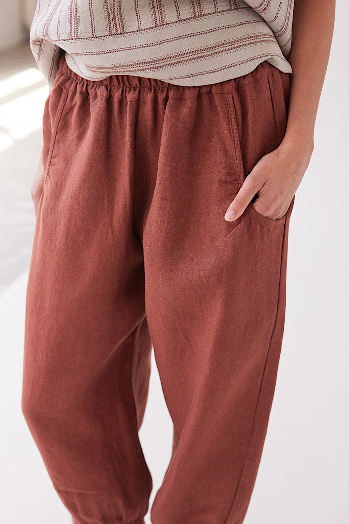 EVA’S SUNDAY TABITHA PANTS - BRICK