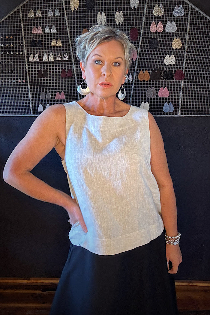 ELLIS SHELL TOP - NEUTRAL