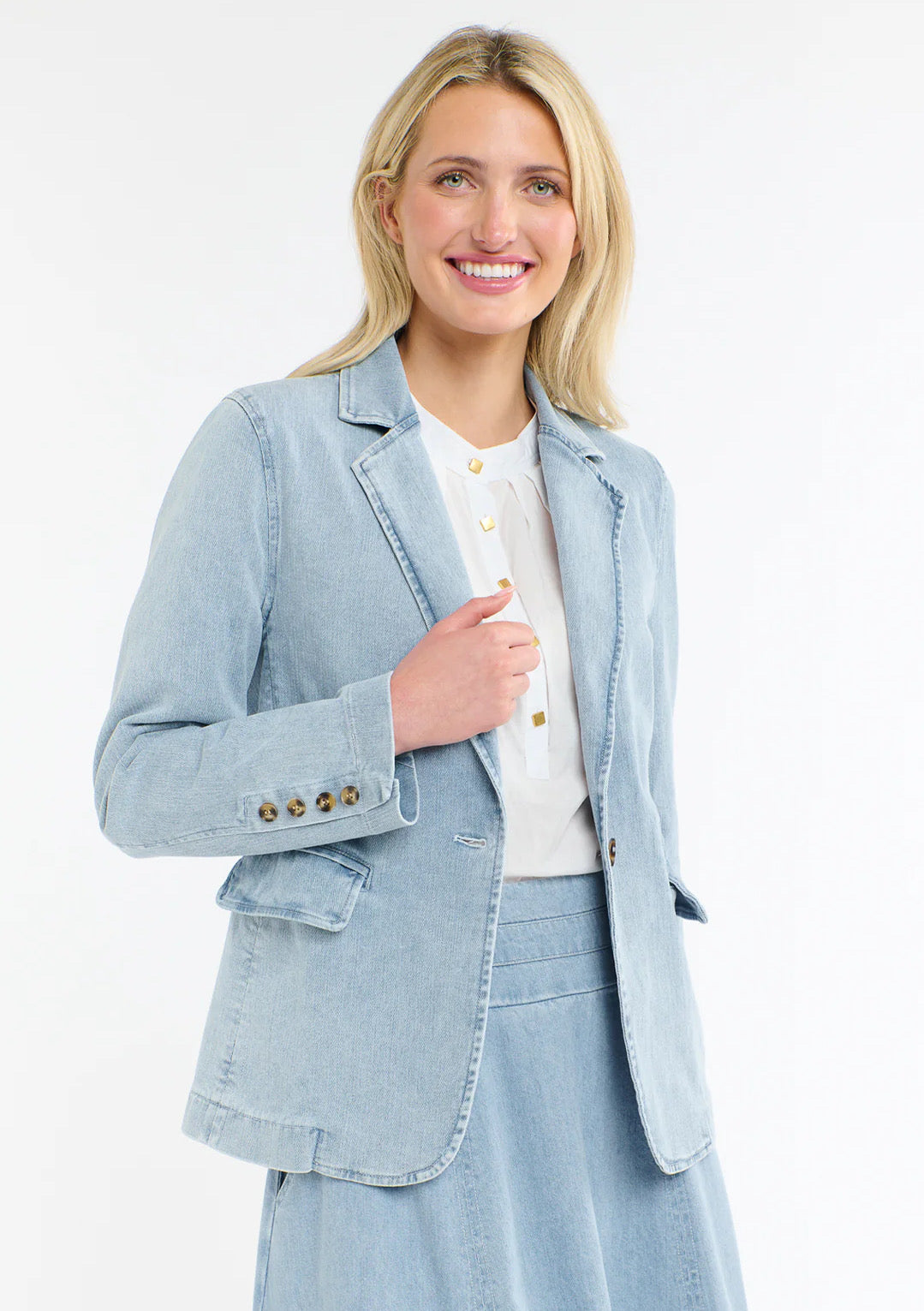 365 DAYS DENIM BLAZER - ICE BLUE