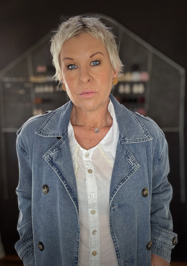 FREYA TRENCH COAT - DENIM